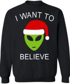 Alien i want to believe Christmas Tee Shirt