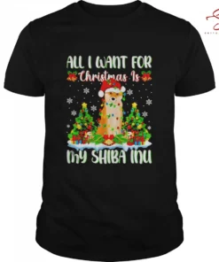 All I Want For Christmas Is Shiba Inu Tee Shirt