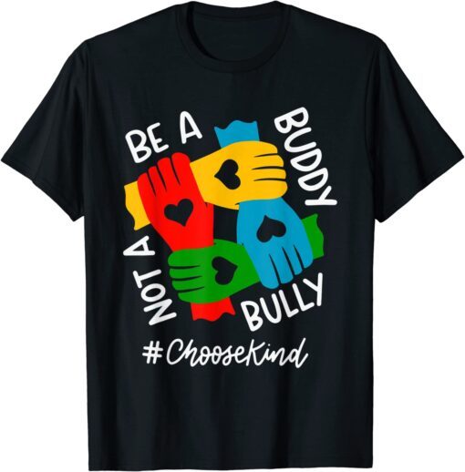 Be A Buddy Not A Bully Unity Day Anti Bullying Orange Kids Tee Shirt