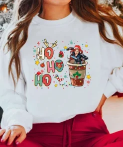 Black Widow Retro Ho Ho Ho Christmas Classic Shirt