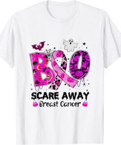 Boo Scare Away Breast Cancer Ghost Halloween Costume Tee Shirt