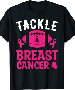 Breast Cancer Awareness Football Tackle Breast Cancer Tee Shirt