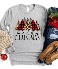 Buffalo Plaid Christmas Tee shirt