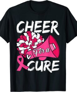 Cheer For Cure Pink Ribbon Breast Cancer Awareness Tee Shirt