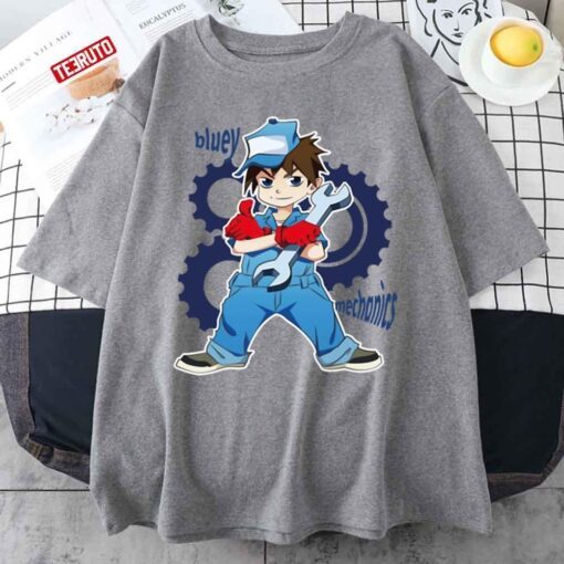 Chibi Bluey Mechanics Tee shirt