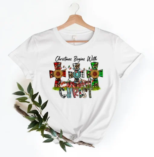 Christmas Begins With Christ Tee Shirt