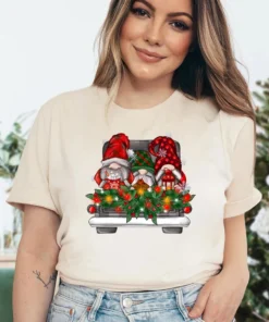 Christmas Gnomes With Truck Tee Shirt