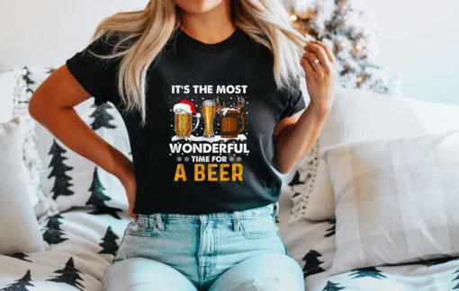 Christmas It’s The Most Wonderful time for a beer Tee Shirt