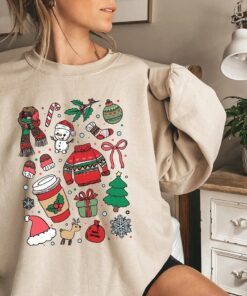 Christmas Little Things Doodles Tee Shirt