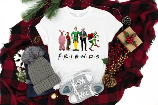 Christmas Movie Watching ,Christmas Friends Tee Shirt