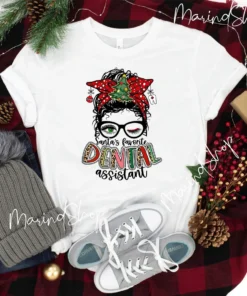 Christmas Santa's Favorite Dental Assistant Tee Shirt