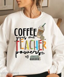 Coffee Gives Me Teacher Powers Christmas Tee Shirt