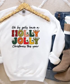 Comfort Colors Holly Jolly Christmas tee shirt