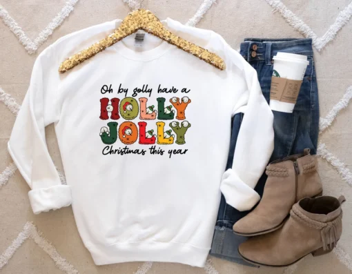 Comfort Colors Holly Jolly Christmas tee shirt