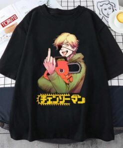 Comfortable Feeling Nice Chainsaw Man Badass Denji Graphic Tee shirt