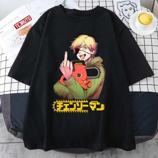 Comfortable Feeling Nice Chainsaw Man Badass Denji Graphic Tee shirt