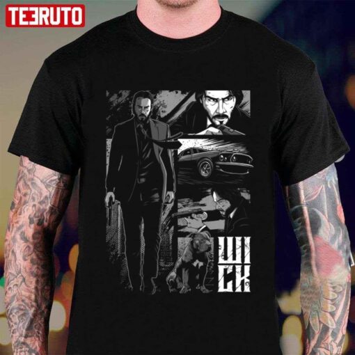 Comics Art Keanu Reeves Wick Tee shirt