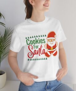 Cookies for Santa Christmas Tree Tee Shirt