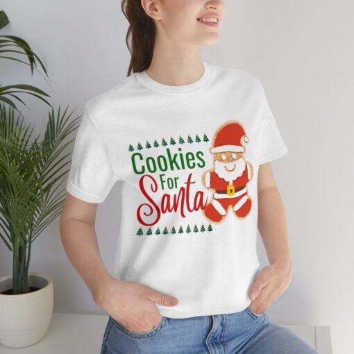 Cookies for Santa Christmas Tree Tee Shirt