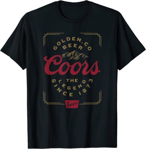 Coors Banquet Beer The Legend Vintage Logo Tee Shirt
