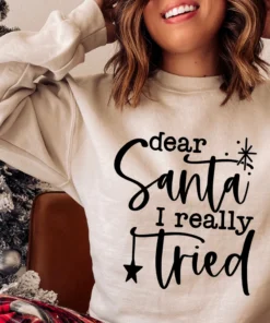 Dear Santa I Really Tried Tee Shirt