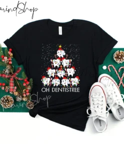 Dentist Christmas Tree Tee Shirt