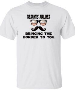 Desantis airlines bringing the border to you retro sunglasses Americanflag Tee shirt
