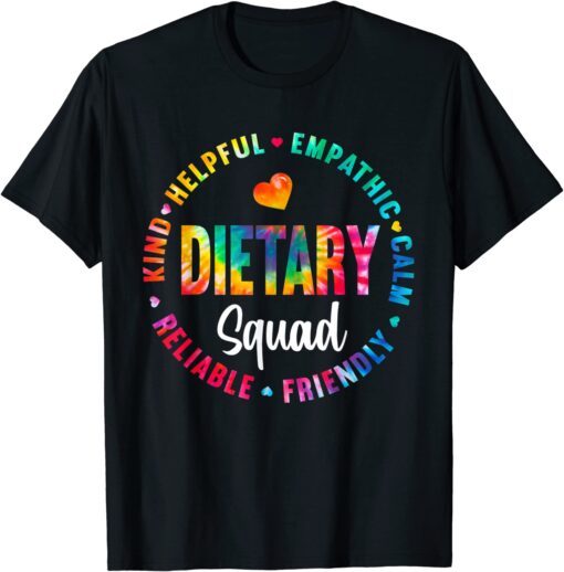 Dietary Squad Tie Dye Healthcare Worker Dietitian Squad Tee Shirt