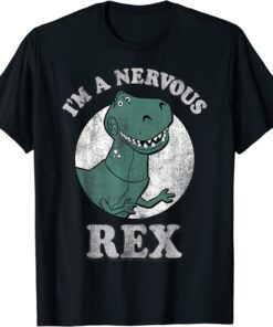 Disney Pixar Toy Story I'm A Nervous Rex Dinosaur Tee Shirt
