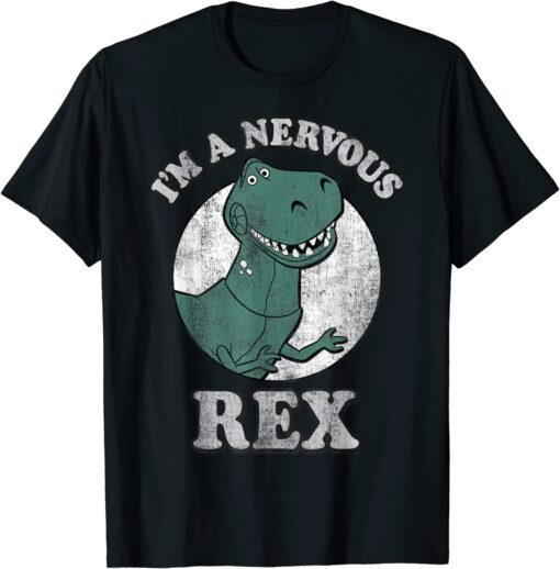 Disney Pixar Toy Story I'm A Nervous Rex Dinosaur Tee Shirt