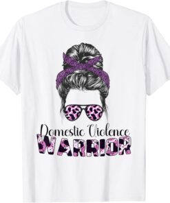 Domestic violence warrior purple Awareness T-Shirt