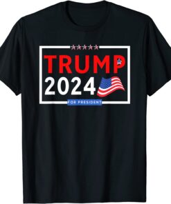 Donald Trump 2024 For President Usa Flag Classic Shirt