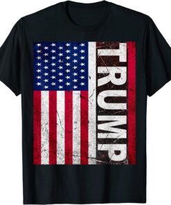 Donald Trump 2024 President American Flag Campaign T-Shirt