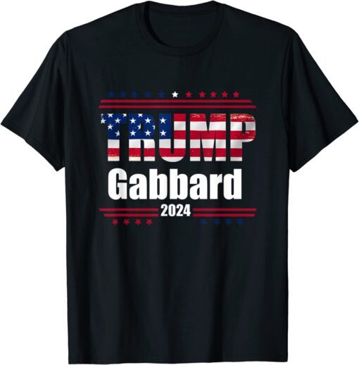 Donald Trump Tulsi Gabbard 2024 Usa Flag Tee Shirt