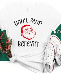 Don't Stop Believing Christmas Tee Shirt