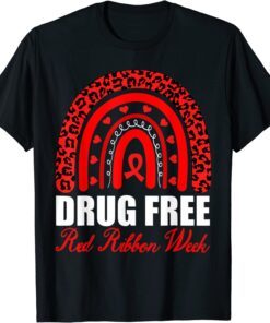 Drug Free Red Ribbon Week Awareness Tee Shirt