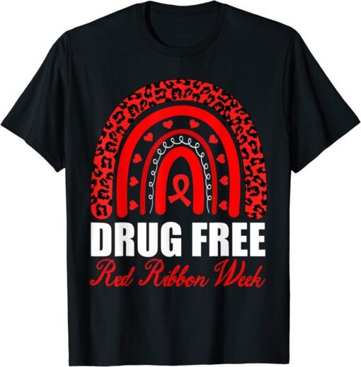 Drug Free Red Ribbon Week Awareness Tee Shirt