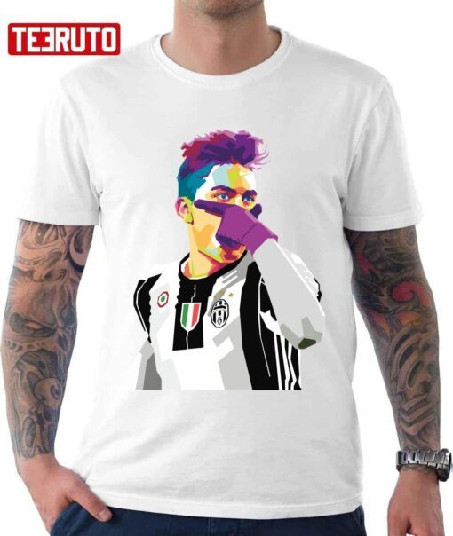 Dybala From Juventus In Wpap Digital Painting Tee Shirt