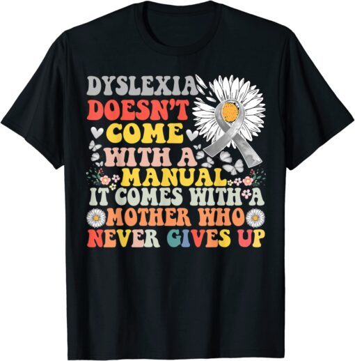 Dyslexia Daisy Groovy Awareness Tee shirt