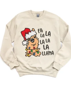 Fa La La Llama Christmas Tee Shirt