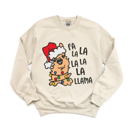 Fa La La Llama Christmas Tee Shirt