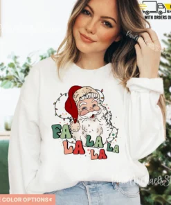 Fa La La Santa Christmas Tee Shirt