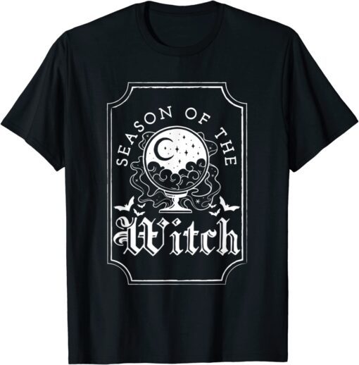 Fall Season of the Witch Edgy Halloween Tee Shirt