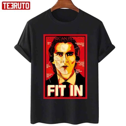 Fit In American Psycho Movie Tee Shirt