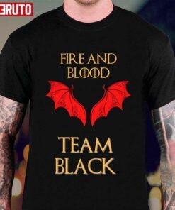 Game Of Thrones House Of The Dragon Targaryen Team Black Tee Shirt