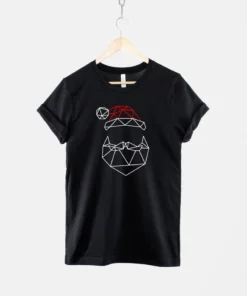 Geometric Santa Father Christmas Tee Shirt