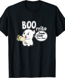 Ghost Burrito Mexican Food Cute Halloween Ghost Boorritto Tee Shirt