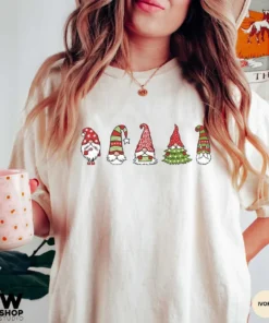 Gnome Christmas,Buffalo Plaid Gnome Tee Shirt