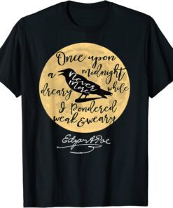 Gothic Edgar Allan Poe The Raven Literary Tee Shirt