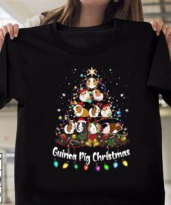 Guinea Pig Christmas Tree, Animal Lovers Xmas Tee Shirt